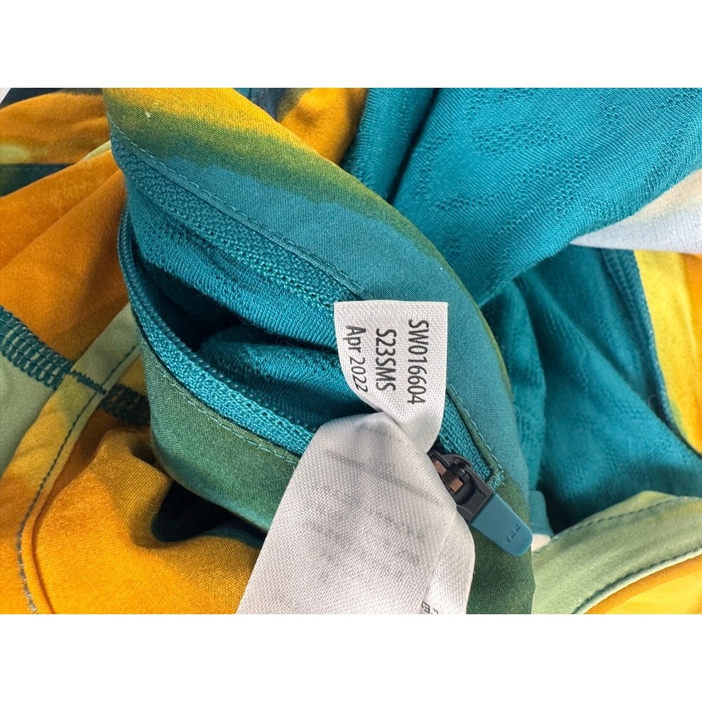Smartwool Merino Sport Lined Shorts Womens Medium Orange Teal Abstract SW016604 - Picture 7 of 7